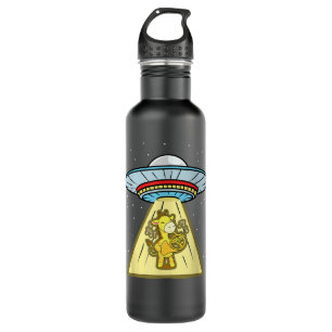 Ufo Abduction Giraffe French Horn 710 Ml Water Bottle