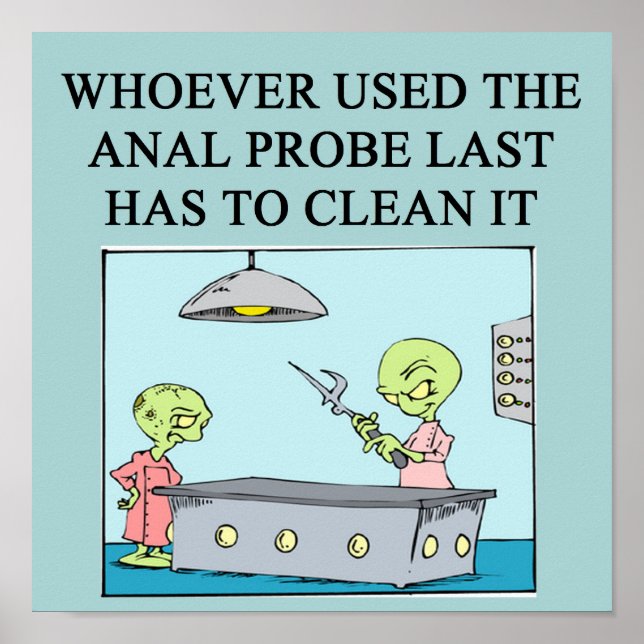 ufo abduction joke poster (Front)