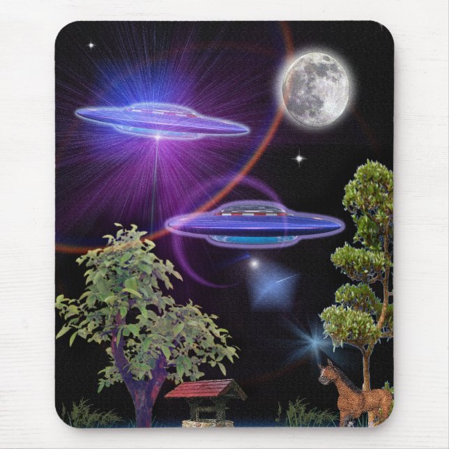 ufo abduction mousepad (Front)