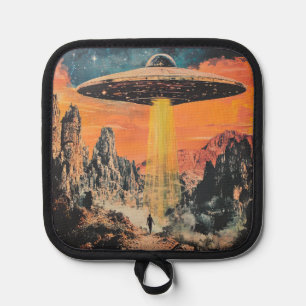 UFO Alien Abduction Pot Holder
