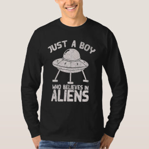 Ufo Alien Believer Boys Sci Fi Extraterrestrial Al T-Shirt