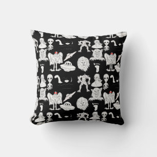 UFO, Alien, Bigfoot Cryptid Birthday Cushion