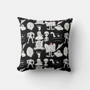UFO, Alien, Bigfoot Cryptid  Cushion