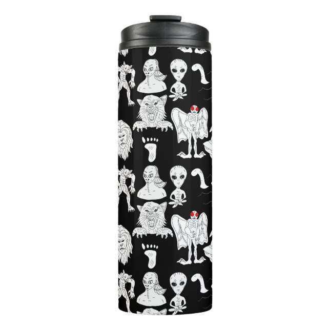 UFO, Alien, Bigfoot, Mothman, Dogman, Cryptids   Thermal Tumbler (Front)