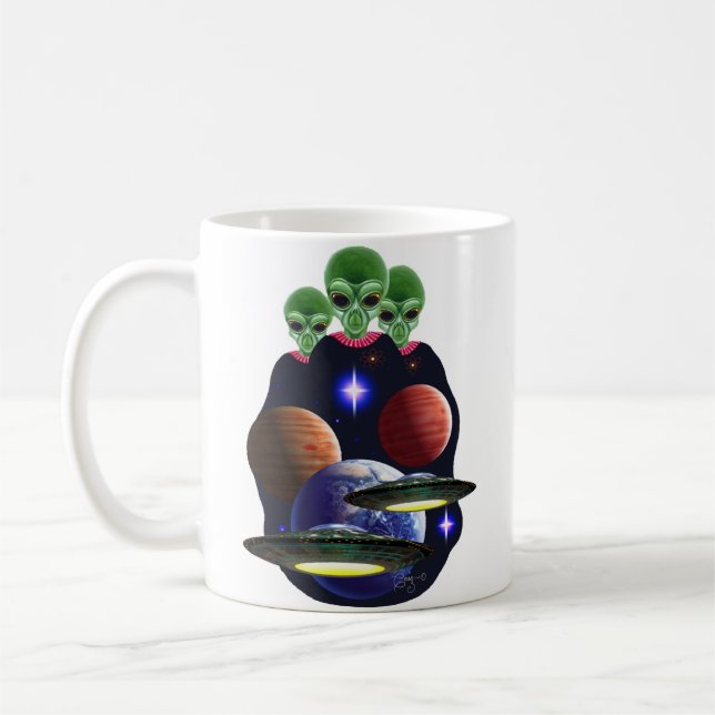 UFO/alien coffee mug (Left)