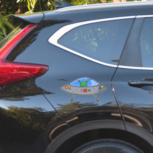 UFO ALIEN DIE CUT CAR DECAL STICKER