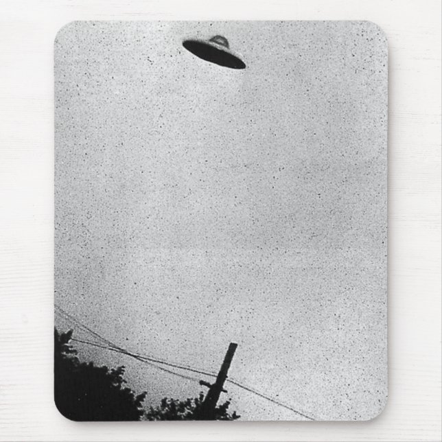UFO Alien Extraterrestrial Spacecraft Top Secret Mouse Mat (Front)