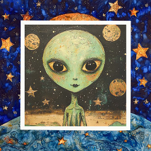 UFO Alien Napkin