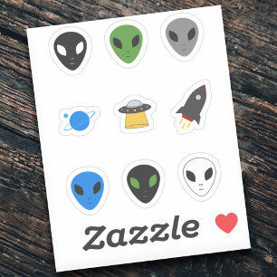 UFO & Alien Set Stickers
