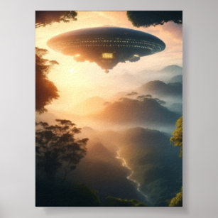 UFO Alien Space Digital Posters & Wall Art