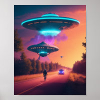 UFO Alien Space Digital Posters & Wall Art