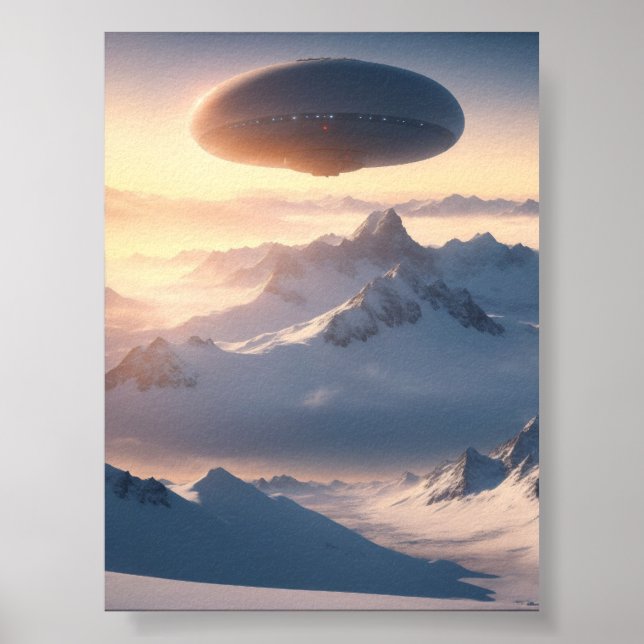 UFO Alien Space Digital Posters & Wall Art (Front)