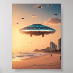 UFO Alien Space Digital Posters & Wall Art