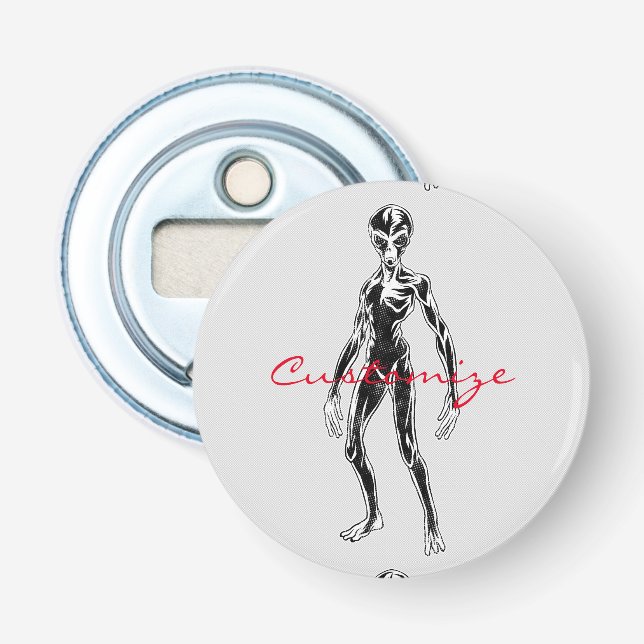 UFO Alien Thunder_Cove Bottle Opener (Front)