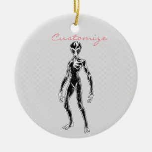 UFO Alien Thunder_Cove Ceramic Tree Decoration