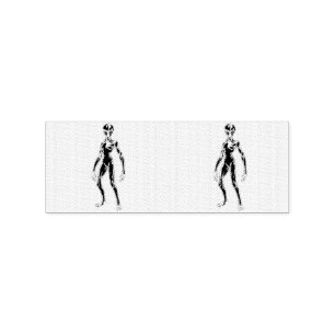 UFO Alien Thunder_Cove Rubber Stamp