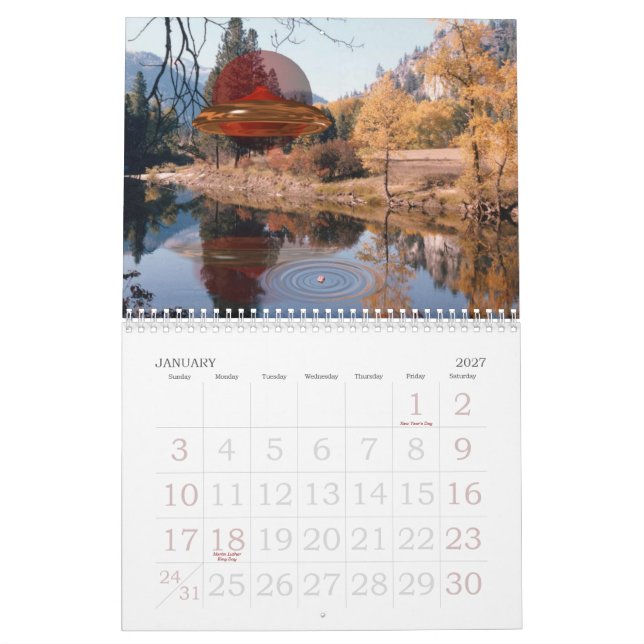 UFO - alien worlds Valxart calendar (Jan 2027)