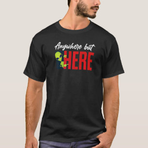 Ufo  Anywhere But Here Graphic Alien T-Shirt