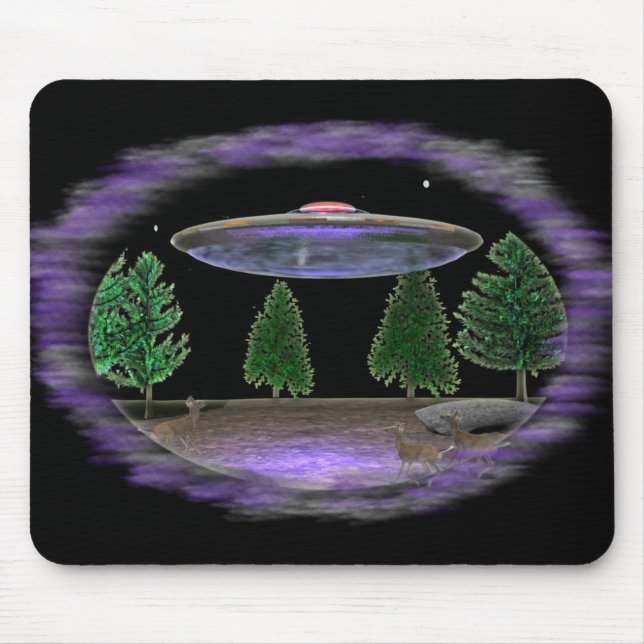 ufo at night mouse mat (Front)