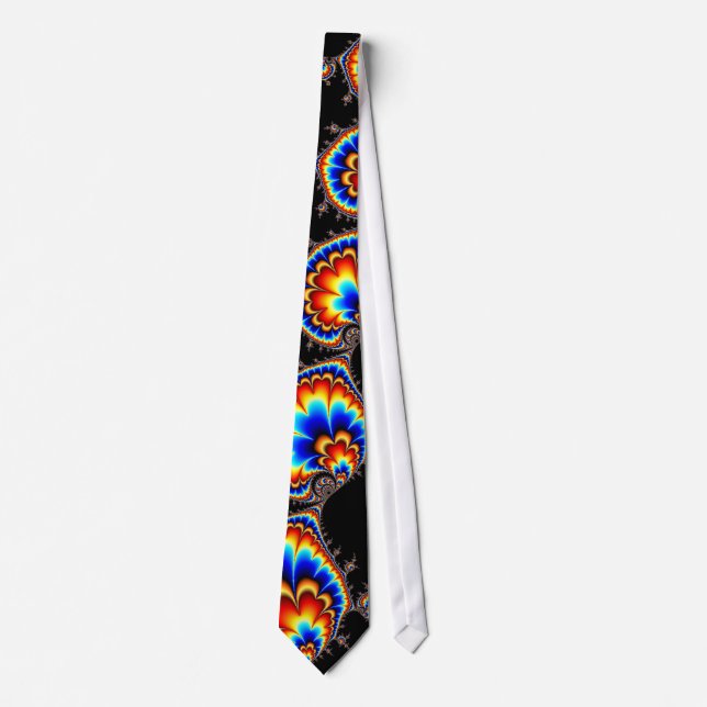 Ufo Attack - Fractal Art Tie (Front)
