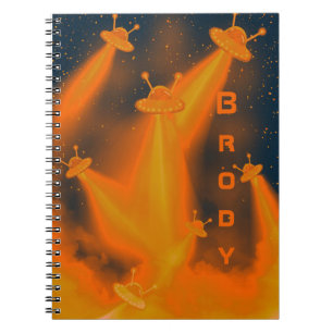 UFO Attack on Jupiter Sci-fi alien  Notebook