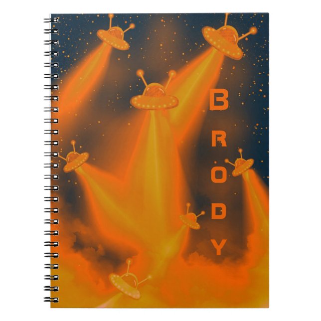 UFO Attack on Jupiter Sci-fi alien  Notebook (Front)