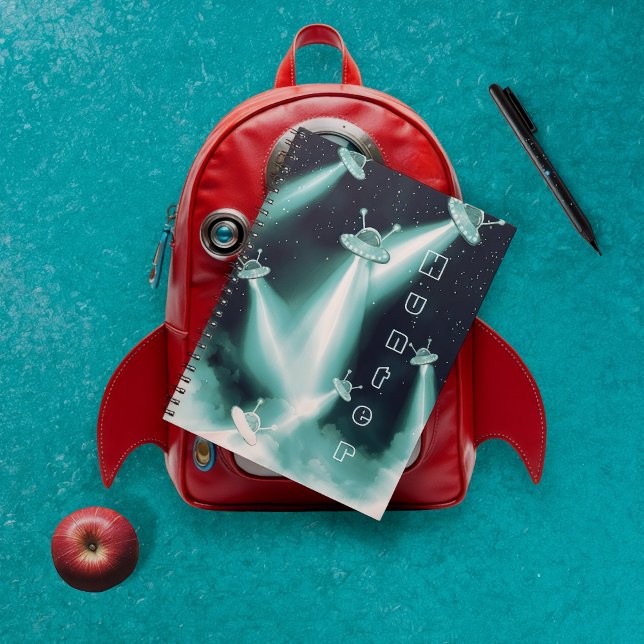 UFO Attack on Neptune - Sci-fi Space journal (Alien invasion notebook )