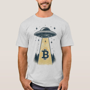 UFO Bitcoin - Quirky and Fun Cryptocurrency T-Shirt