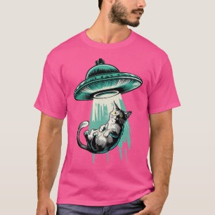 Ufo Cat Abducted T-Shirt