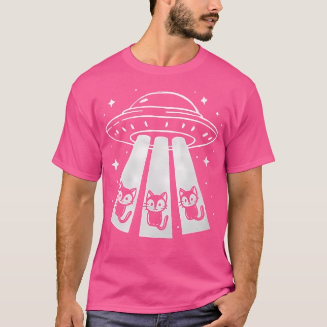 Ufo Cat Abduction T-Shirt (Front)