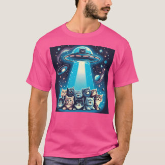 Ufo Cat Invasion T-Shirt
