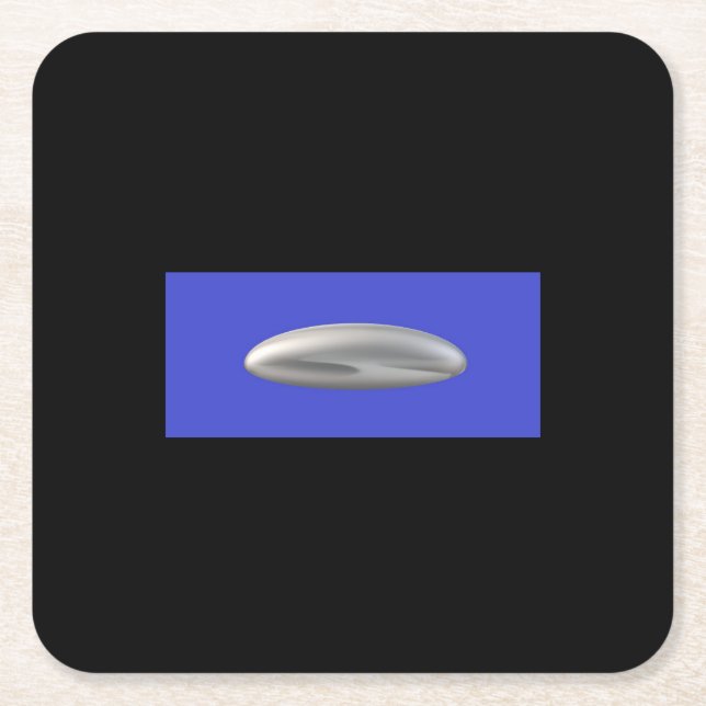 UFO Celebration Party  Square Paper Coaster (Front)