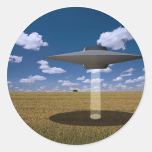 UFO CLASSIC ROUND STICKER