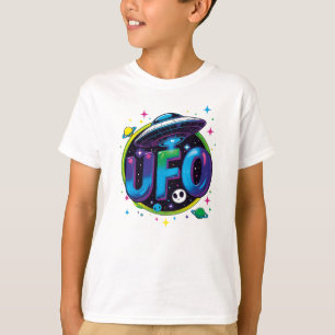 UFO - Cosmic Flying Planet Design T-Shirt