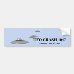 UFO CRASH 1947 - ROSWELL, NEW MEXICO BUMPER STICKER