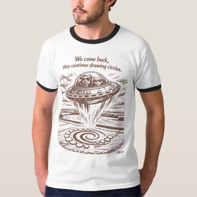 UFO CROP CIRCLES T-Shirt (Front)