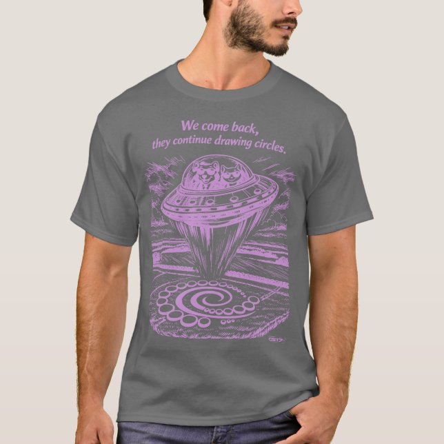 UFO CROP CIRCLES  T-Shirt (Front)