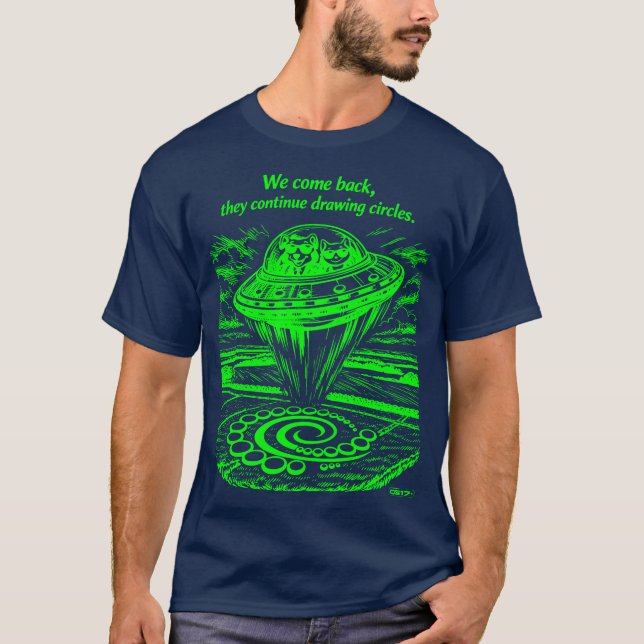 UFO CROP CIRCLES  T-Shirt (Front)