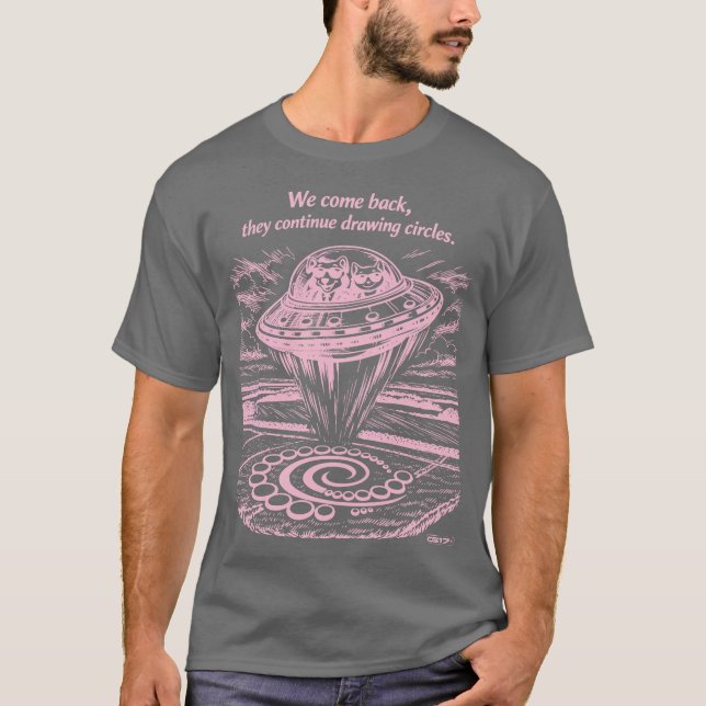 UFO CROP CIRCLES  T-Shirt (Front)