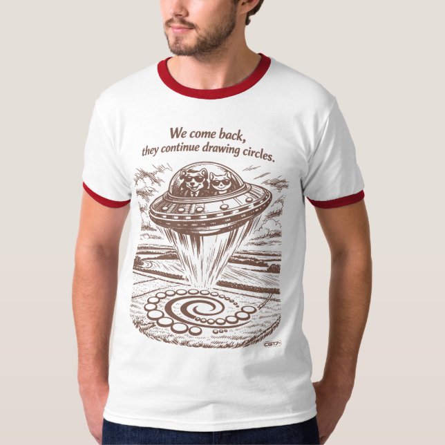 UFO CROP CIRCLES T-Shirt (Front)