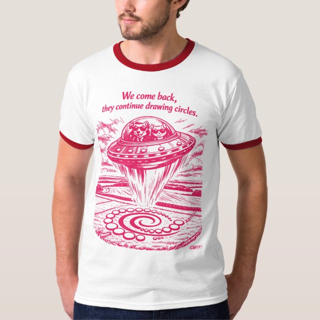 UFO CROP CIRCLES T-Shirt (Front)