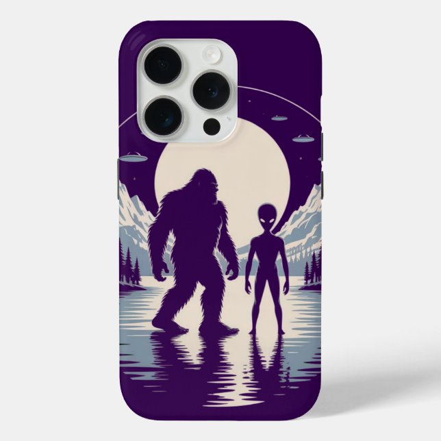 UFO Cryptid Paranormal Bigfoot Alien Encounter Case-Mate iPhone Case (Back)