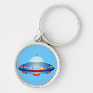 UFO Dog Bone Spaceship Key Ring