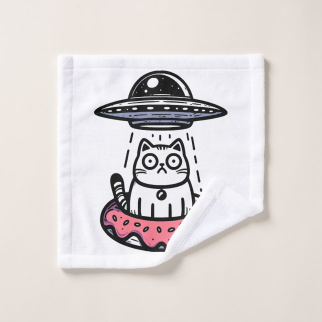 UFO Doughnut Cat Wash Cloth (Wash Cloth)