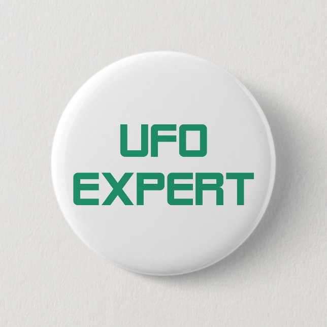 Ufo expert 6 cm round badge (Front)