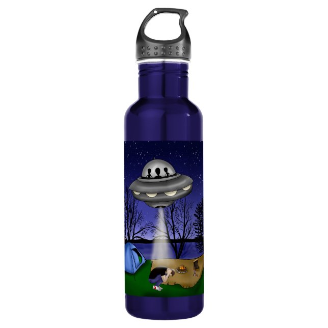 UFO Extraterrestrial Abduction Alien  710 Ml Water Bottle (Front)