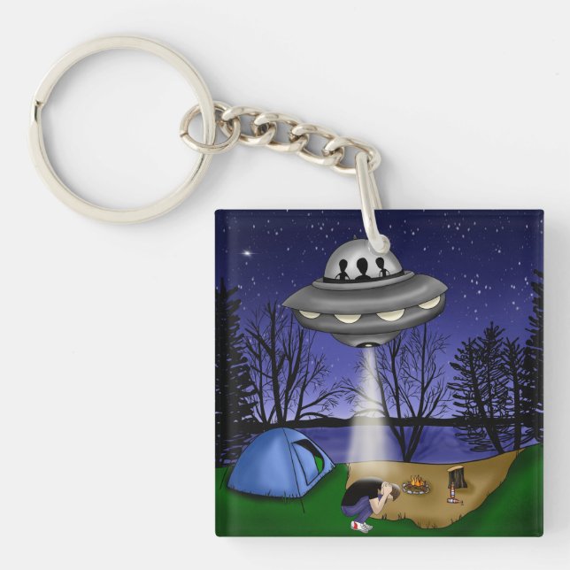 UFO Extraterrestrial Abduction Alien Key Ring (Front)