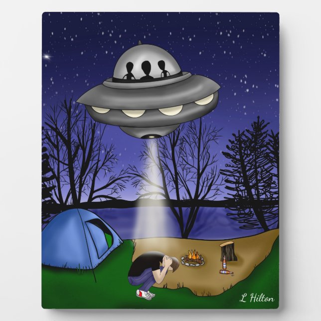 UFO Extraterrestrial Abduction Alien  Plaque (Front)