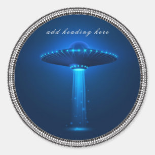 UFO Extraterrestrial Round Sticker