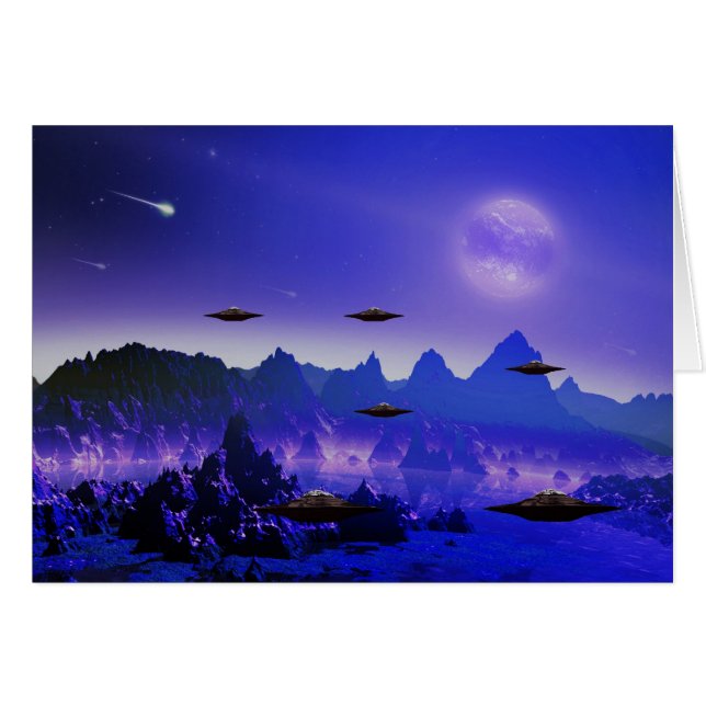 UFO flying object in space (Front Horizontal)